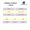 bowlingová koule Fireball Purple/Gold - info tabulka CZ