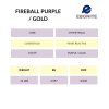 bowlingová koule Fireball Purple/Gold - info tabulka EN