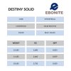 Bowlingová koule Destiny Solid - info tabulka EN