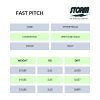 Bowlingová koule Fast Pitch - info tabulka EN