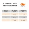 Návleky na boty motiv resistance, info tabulka CZ