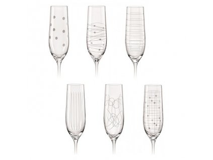 Crystalex sklenice na šampaňské Viola Elements 190 ml, 6 ks (mix dekorů)_1