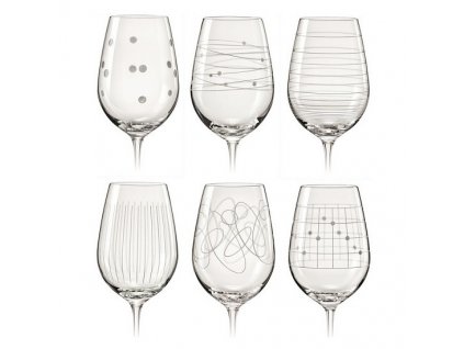 Crystalex sklenice na víno Viola Elements 450 ml, 6 ks (mix dekorů)_1