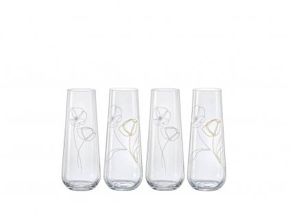Sklenice na prosecco Flowers 250 ml, 4 ks 1