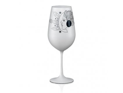 Sklenice na bílé i červené víno Viola 550 ml bílá, znamení PANNA 1 ks