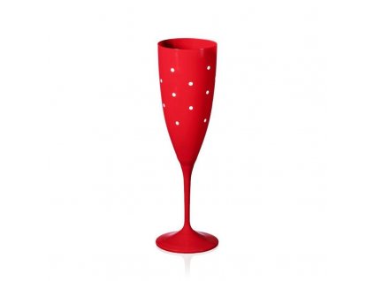 Sklenice na šampaňské Red And Dots 220 ml, 6 ks 1