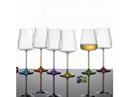 Crystalex sklenice na víno Alex Rainbow fresh 400 ml, 6 ks (mix barev) 1