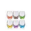 Crystalex sklenice na pálenku Club Rainbow 60 ml, 6 ks (mix barev)