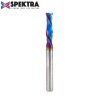 amana spektra solid carbide compression end mill 6 mm 2 flute with longlife coating cutting height 22 mm