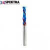 amana spektra solid carbide compression end mill 6 mm 2 flute with longlife coating cutting height 25 mm