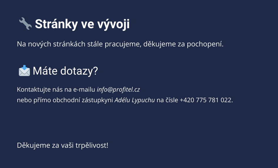 informace o e-shopu