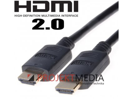 PremiumCord HDMI 2.0 High Speed+Ethernet, zlacené konektory, 2m