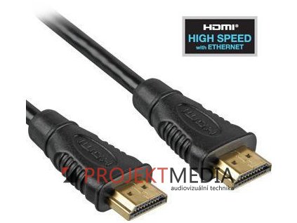 PremiumCord HDMI High Speed + Ethernet kabel, zlacené konektory, 15m