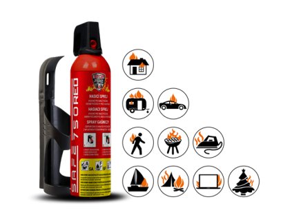 set hasici sprej safe 750 red drzak safe 75c ie8186425