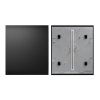 ajax centerbutton 1gang black front