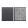 ajax centerbutton 1gang graphite front