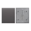 ajax centerbutton 1gang grey front