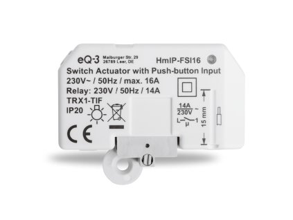 homematic ip spinaci akcni clen se vstupem pro tlacitko 16 a skryta montaz hmip fsi16 ie386202