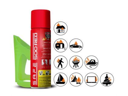 SET Hasiaci sprej SAFE 500 RED + držiak SAFE 50F