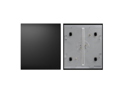 ajax centerbutton 1gang black front