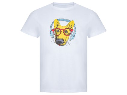 triko DOG pánské - bílá/červená/žlutá (velikost M)