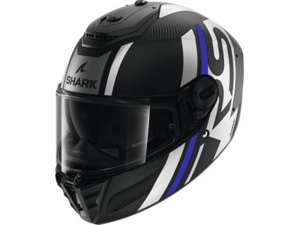 přilba SHARK SPARTAN RS CARBON SHAWN MAT - černá/šedá/modrá (velikost XL)