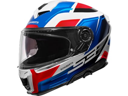 přilba SCHUBERTH S3 STORM - bílá/modrá/červená (velikost XL)
