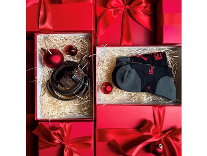 VÁNOČNÍ BALÍČEK - OPASEK STRONG + PODKOLENKY RIDER