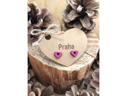 Srdíčko vypálené fialové