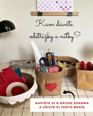 #projektmesice #organizer Kde u vás končí odstřižky a útržky nitek? 🙂 Já mám u stroje boxík z Tetrisu s poutkem, přesně na...