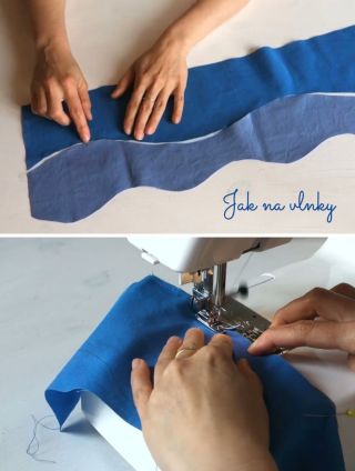 Sešít vlnky k sobě vypadá jako šicí oříšek. Ve skutečnosti to vůbec není složité. 🌊 Sešíváte dvě opačně vykrojené linie,...