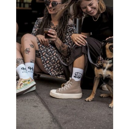 Bílé ponožky qb SCUK