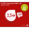Vodafone SIM karta Datuj (100,- Kč kredit + 2,5GB data)