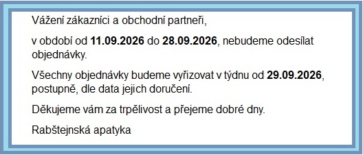 Objednávky - dovolená