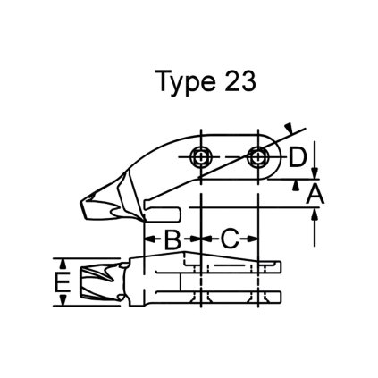 8704-V23 Adaptér SUPER V B/O CORNER ADPT;ESCO GRN - 01