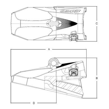 U60AR Zub - korunka Esco Ultralok