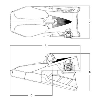 U60ARHB Zub - korunka Esco Ultralok