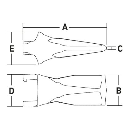 MG65U U Zub - korunka ITR MTG KingMet 65U