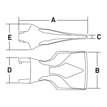 MG55F U Zub - korunka ITR MTG KingMet 55F
