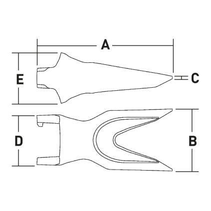 MG55W U Zub - korunka ITR MTG KingMet 55W