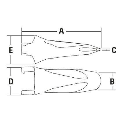 MG80E U Zub - korunka ITR MTG KingMet 80E