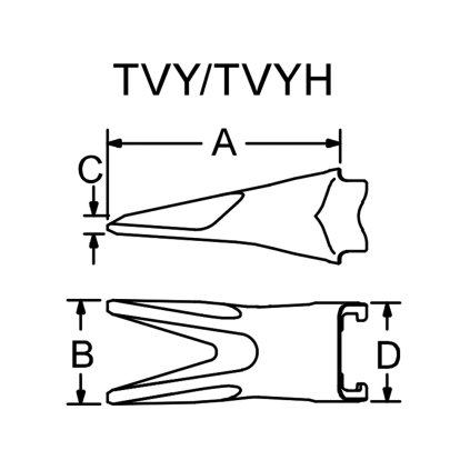 V59TVYH Zub - korunka Esco SUPER V