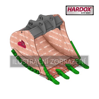 B210 800 HXE Lžíce extr. skalní Hardox