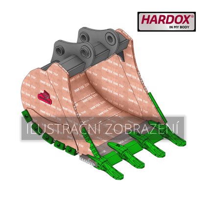 B8 1200 HXE Lžíce extr. skalní Hardox