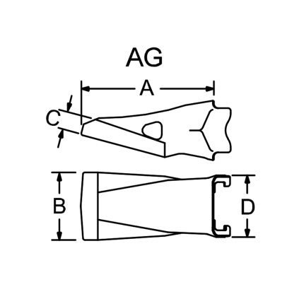 V61AG Zub - korunka Esco SUPER V