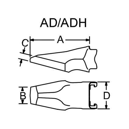 V71ADHL Zub - korunka Esco SUPER V SUPER V POINT - 01