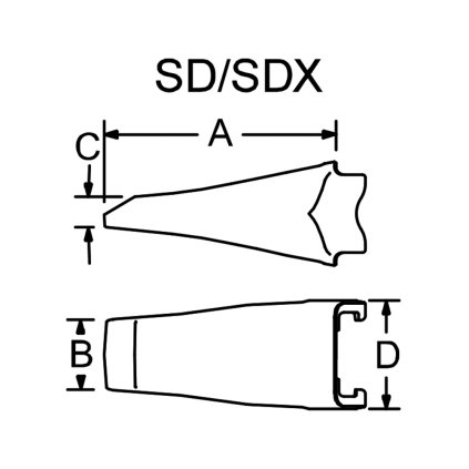 V43SDX Zub - korunka Esco SUPER V