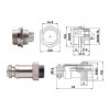 Konektor GX 4 pin 16mm - samec parametry