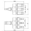 Rozbočení pro solární panely MC4 1x konektor 3x zdířka 3