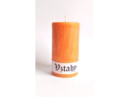 Svíčka Vztahy oranžová